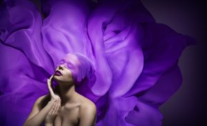 香水 ノート 抽象ビジュアル 紫ベール 女性感性